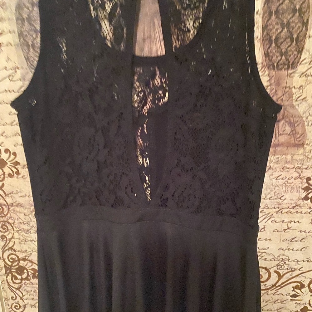 Black Poppy lace top dress